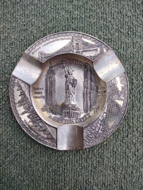 NYC Souvenir Metal Ashtray-Made In Occupied Japan
